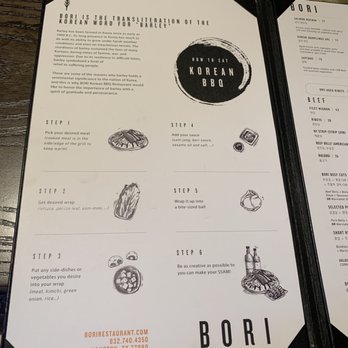 BORI - Spring Branch - Menu - Korean Near Me - Houston, Texas