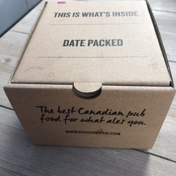 Hudsons Canada's Pub - THE CUTEST TO-GO BOX! - Sports Bars Near Me - Saskatoon, Saskatchewan