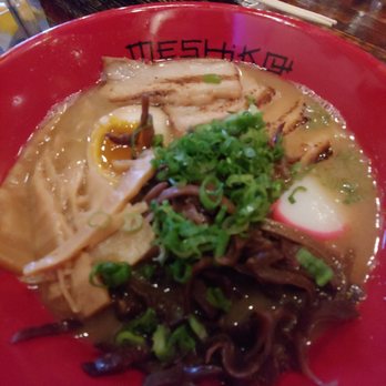 Meshikou - Shoyu Paitan Ramen - thicker chicken broth with pork belly (you can swap for tenderloin) - Ramen Near Me - Columbus, Ohio Meshikou - Shoyu Paitan Ramen - thicker chicken broth with pork belly (you can swap for tenderloin) - Ramen Near Me - Columbus, Ohio