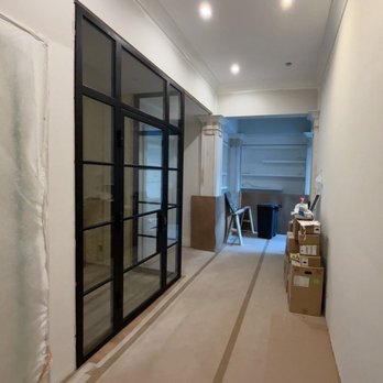 Handcrafted Iron Doors - Glass wine room enclosure with door. - Door Sales/Installation Near Me - Sarasota, Florida