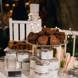 Cacao Cookies - Wedding Catering order; heart shaped ice cream cookie sandwiches.