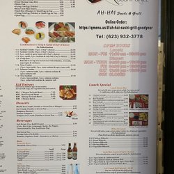Ah Hai Sushi & Grill - Menu
