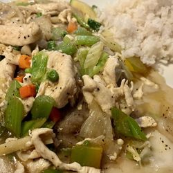 Dragon Village - Chicken Egg Foo Yung lunch special. Excellent!