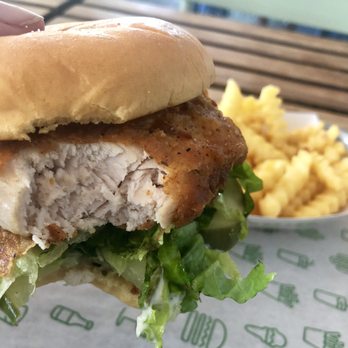 Shake Shack Boca Raton - Chicken sandwich and crinkle fries - Burgers Near Me - Boca Raton, Florida