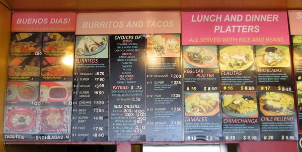 Menu photo 6 Las Palomas Taqueria San Mateo, CA Menu photo 6 Las Palomas Taqueria San Mateo, CA