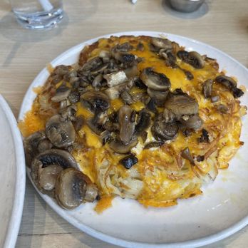 Original Pancake House - Hash browns (added cheddar cheese and mushrooms) - Breakfast & Brunch Near Me - Burnsville, Minnesota Original Pancake House - Hash browns (added cheddar cheese and mushrooms) - Breakfast & Brunch Near Me - Burnsville, Minnesota