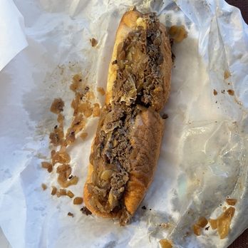 Philly's Best - Full view of a double double meat and cheese cheesesteak with mushrooms! - Sandwiches Near Me - Irvine, California
