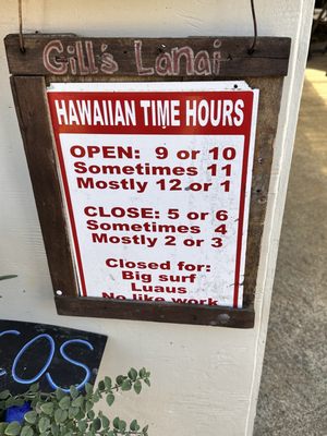 Menu photo 5 Gill's Lanai Kapaau, HI