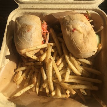 Lola - An American Bistro - Pork sandwich with fries. - Coffee & Tea Near Me - New Ulm, Minnesota