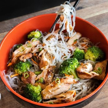 Aloha BBQ - a bowl of noodles with chicken and broccoli - Barbeque Near Me - Mission Viejo, California Aloha BBQ - a bowl of noodles with chicken and broccoli - Barbeque Near Me - Mission Viejo, California