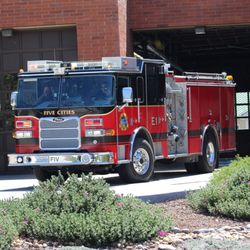 five cities fire authority - Engine 1 en route to a medical aid