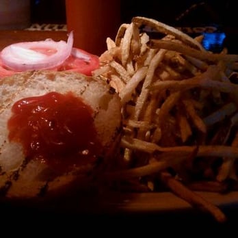 Superfine - Burger with gorgonzola cheese, Bacon, and a lot of fries. they have no bbq sauce. but good. - Bars Near Me - Brooklyn, New York Superfine - Burger with gorgonzola cheese, Bacon, and a lot of fries. they have no bbq sauce. but good. - Bars Near Me - Brooklyn, New York