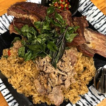 Bangkok Broth House - Holy Basil Beef Fried Rice with Beef Short Rib - Noodles Near Me - Alhambra, California Bangkok Broth House - Holy Basil Beef Fried Rice with Beef Short Rib - Noodles Near Me - Alhambra, California