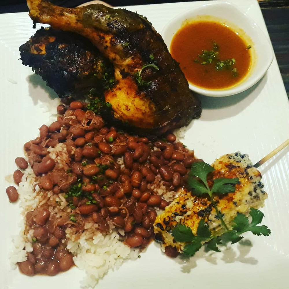 Sisserou's Caribbean Restaurant & Catering - Jerk chicken with street corn, rice and beans. So good! - Caribbean Near Me - Tulsa, Oklahoma Sisserou's Caribbean Restaurant & Catering - Jerk chicken with street corn, rice and beans. So good! - Caribbean Near Me - Tulsa, Oklahoma