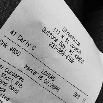 Streetside Grille - Noticed the name on the check after we left. - New American Near Me - Suttons Bay, Michigan Streetside Grille - Noticed the name on the check after we left. - New American Near Me - Suttons Bay, Michigan