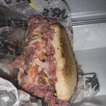 House of Reuben - Lamplighter with half corned beef and pastrami with Russian dressing and Swiss cheese. - Delis Near Me - Warren, Michigan House of Reuben - Lamplighter with half corned beef and pastrami with Russian dressing and Swiss cheese. - Delis Near Me - Warren, Michigan