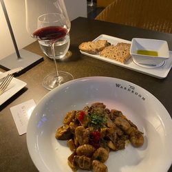 The Wardroom Market Bistro - Duck confit gnocchi, wine and house bread and olive oil