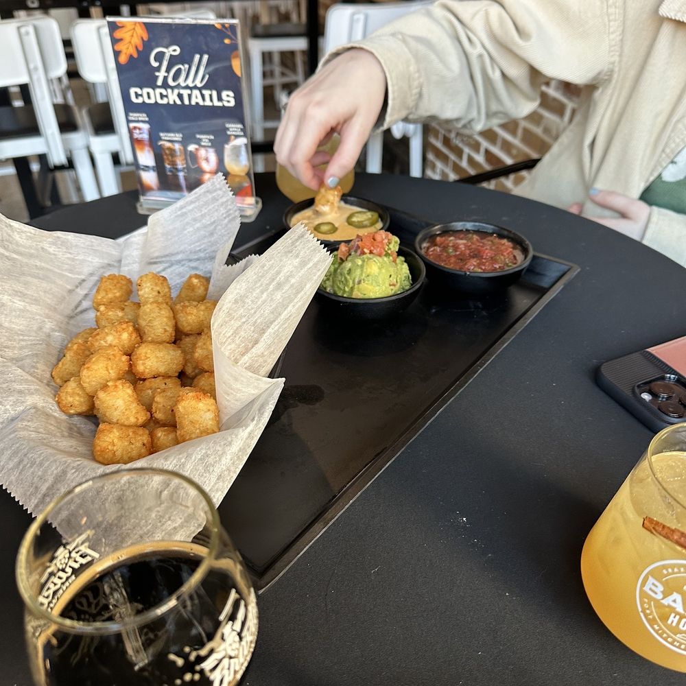 Braxton Brewing - Cincinnati - Tot trio guac, queso and salsa dipping sauce. All were great! - Breweries Near Me - Cincinnati, Ohio
