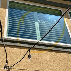 Blue Coast Window Cleaning - The many different scratches that are in our upstairs bedroom window