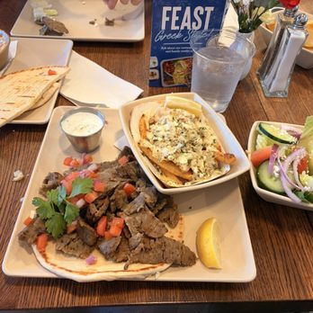 The Great Greek Mediterranean Grill - Gyro plate with feta fries - Middle Eastern Near Me - Duluth, Georgia