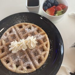 Coffee Cafe - Waffle with fruits!