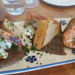 Alla Salute! Trattoria Pizzeria Social - Ceci Neri+Gamberoni (Prawn+black chickpeas)