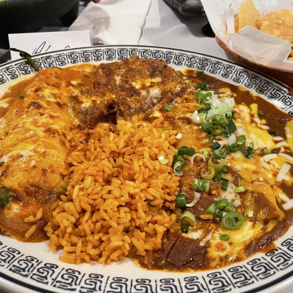 Rodrigo's Mexican Grill - Chile relleno and enchilada plate served w rice and beans! - Mexican Near Me - Riverside, California Rodrigo's Mexican Grill - Chile relleno and enchilada plate served w rice and beans! - Mexican Near Me - Riverside, California