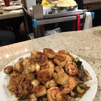 Kanki - I got the shrimps and my husband got the shrimp, lobster, and scallops delish - Japanese Near Me - Raleigh, North Carolina