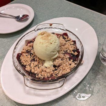 Poole's - Basil ice cream, blueberry and peach cobbler - New American Near Me - Raleigh, North Carolina Poole's - Basil ice cream, blueberry and peach cobbler - New American Near Me - Raleigh, North Carolina