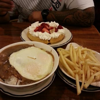 Anna Miller's - Loco Moco, Fries, Strawberry belgian waffle - Bakeries Near Me - Aiea, Hawaii Anna Miller's - Loco Moco, Fries, Strawberry belgian waffle - Bakeries Near Me - Aiea, Hawaii