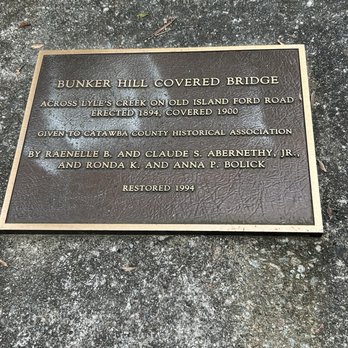 Bunker Hill Covered Bridge - built in 1894 - Landmarks & Historical Buildings Near Me - Claremont, North Carolina Bunker Hill Covered Bridge - built in 1894 - Landmarks & Historical Buildings Near Me - Claremont, North Carolina