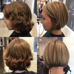Before and after- woman's cut + partial highlights (makeover special)