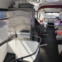 The Bus Boy Mobile Cuisine - Friday, April 19, 2019: second floor dining room in mobile bus.