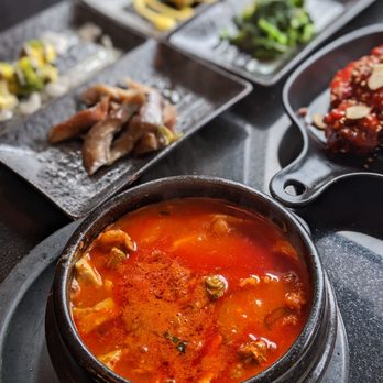 Modoo Restaurant - Tofu stew (part of the combo set) - Korean Near Me - Lynnwood, Washington Modoo Restaurant - Tofu stew (part of the combo set) - Korean Near Me - Lynnwood, Washington