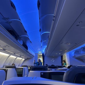 Aer Lingus - Interior of business class plane - Airlines Near Me - Dublin, D