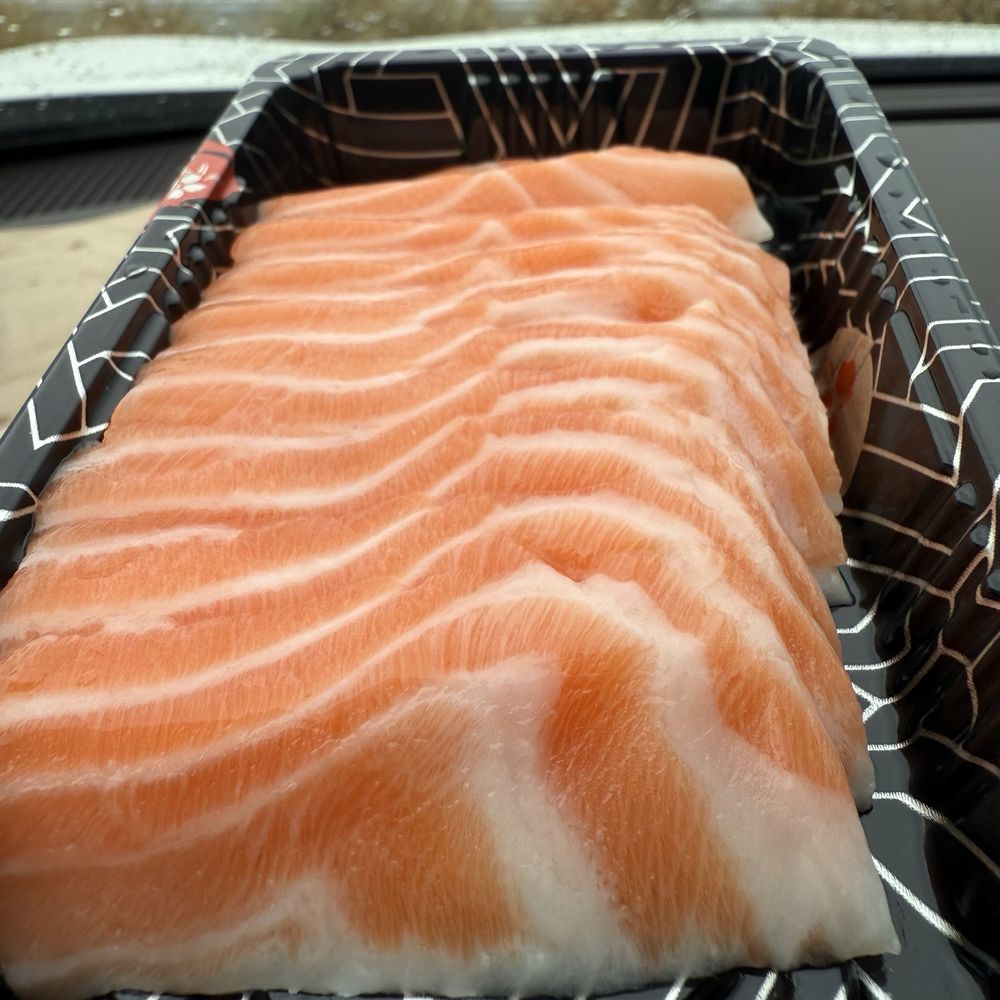 Salmon belly sashimi Salmon belly sashimi