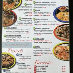 Circle of Friends Resturant - Entrees, Desserts, Beverages menu