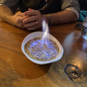 Mi Corazon Mexican Cuisine - Delicious flambé desert called Jericalla. Perfect! - Mexican Near Me - Cannon Beach, Oregon