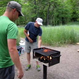Grill in picnic area.