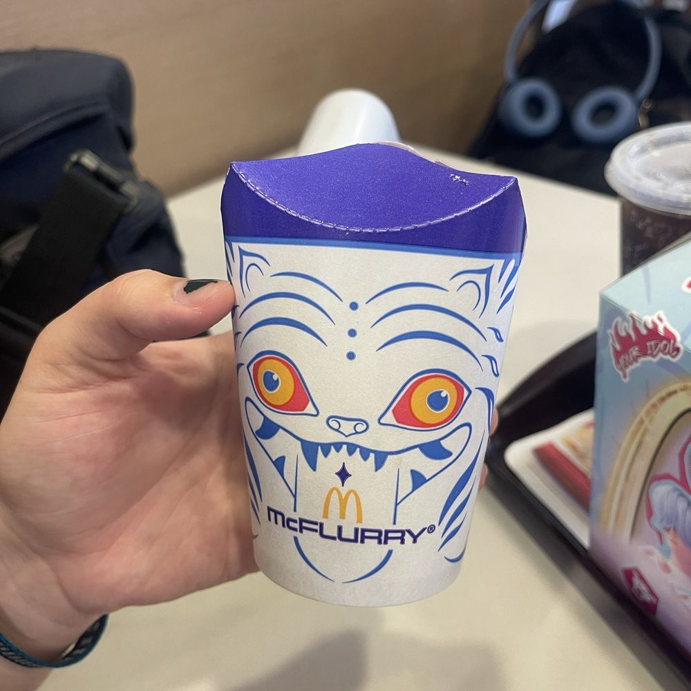 McDonald's - We did not order the meals correctly on the kiosk and one of the employees redid it so I ordered an extra Derpy tiger McFlurry! - Fast Food Near Me - Los Angeles, California McDonald's - We did not order the meals correctly on the kiosk and one of the employees redid it so I ordered an extra Derpy tiger McFlurry! - Fast Food Near Me - Los Angeles, California