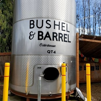 Bushel & Barrel Ciderhouse - Cool barrel outside the front entrance. - Cideries Near Me - Poulsbo, Washington