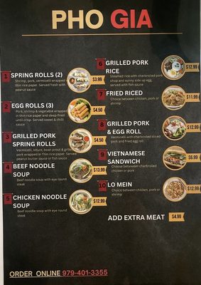 Menu photo 1 Pho Gia Bay City, TX Menu photo 1 Pho Gia Bay City, TX