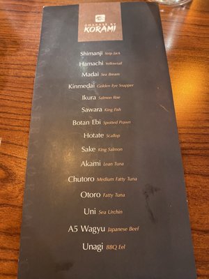 Menu photo 7 Omakase By Korami New York, NY