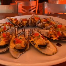 Baked Green Mussels