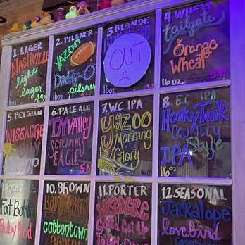 White House Pizza and Pub - menus on the wall - Chicken Wings Near Me - White House, Tennessee
