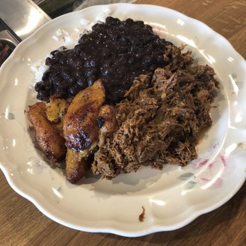 La Cocina De Abuela - White rice, black beans, plantains, and ropa vieja - Cuban Near Me - Gainesville, Florida