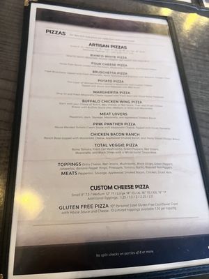 Menu photo 4 Table 105 Kane, PA
