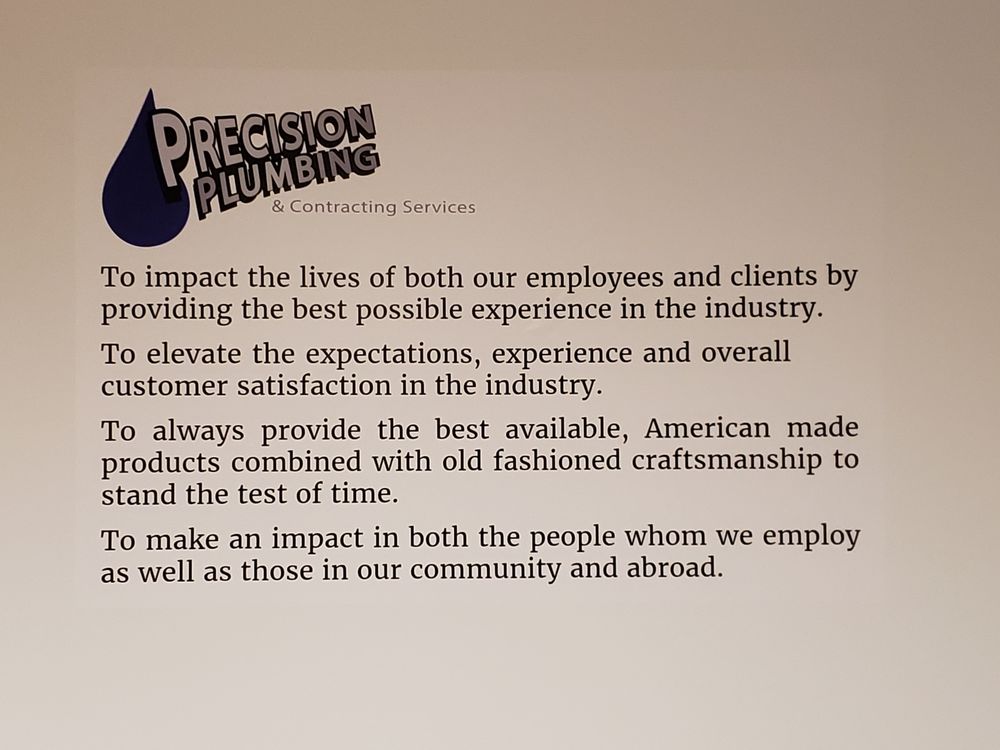 Slide of Precision Plumbing & Contracting Services
