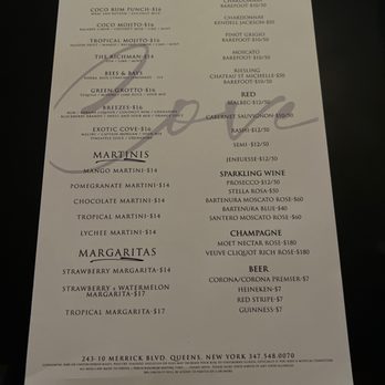Cove Restaurant & Lounge - Drink menu - Venues & Event Spaces Near Me - Queens, New York