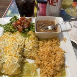 Green chicken enchiladas